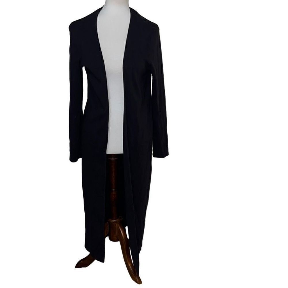 GRP1 Knit Long Cardigan Coat Dunes Charcoal Gray Neutral Capsule sz S Small